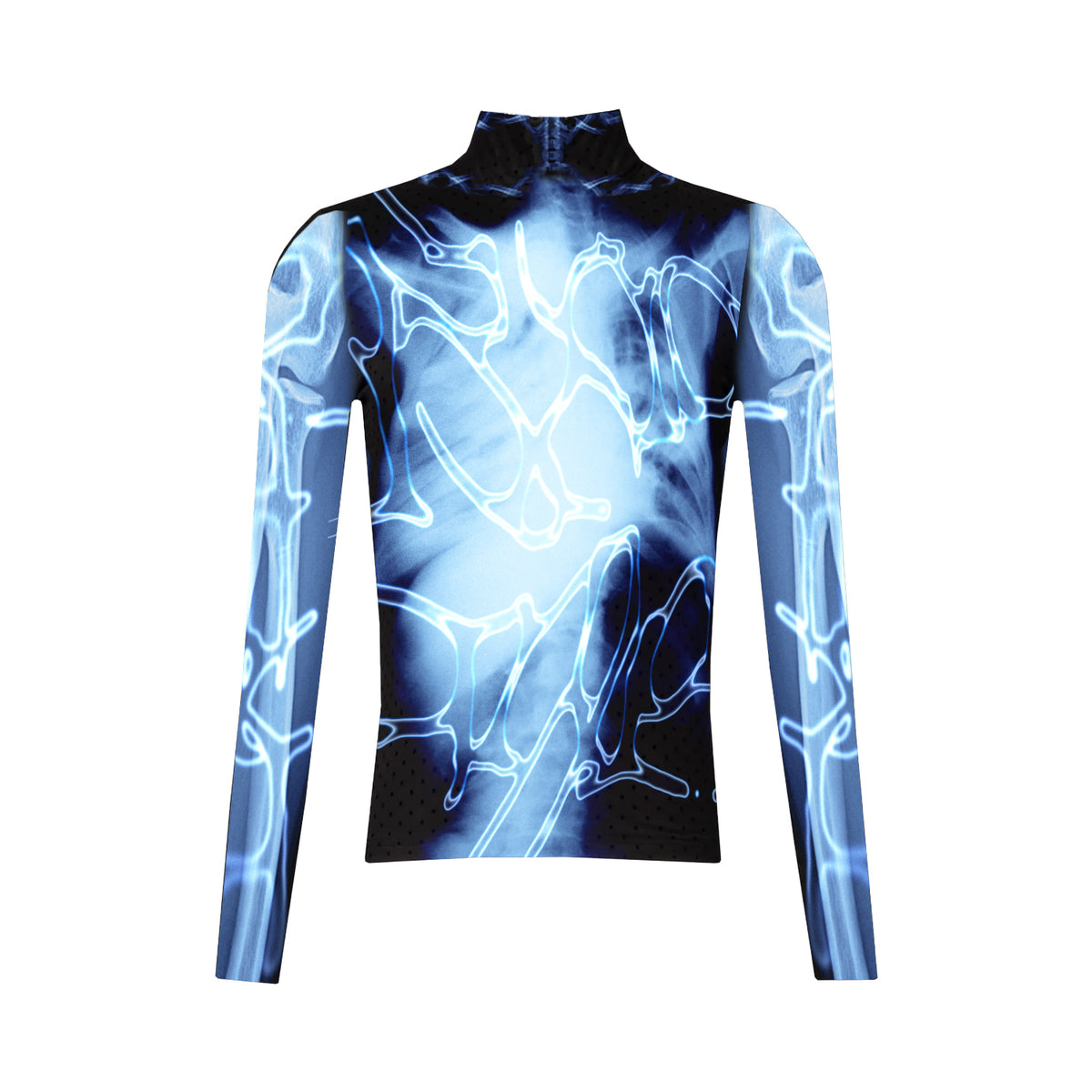 Pixel Grip Mesh Turtle Neck Longsleeve